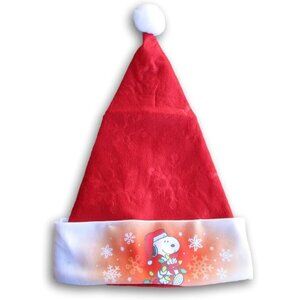 Peanuts Snoopy Santa Hat Red & White Christmas Holiday Theme